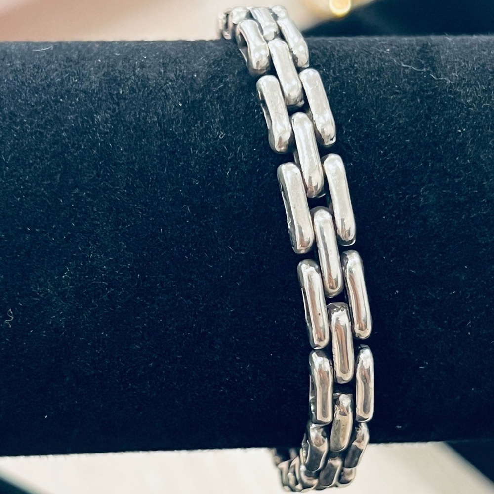 Vintage Mexican sterling silver chain link bracelet